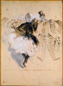 Goulue und Valentin le Desosse im Moulin de la Galette