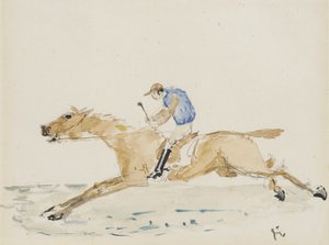 Jockey im Galopp von Henri de Toulouse-Lautrec