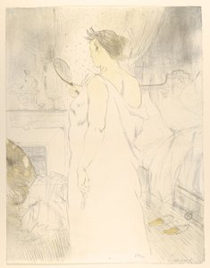Blick in einen Spiegel, aus "Elles" von Henri de Toulouse-Lautrec