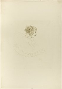 Luce Myrès, im Profil von Henri de Toulouse-Lautrec