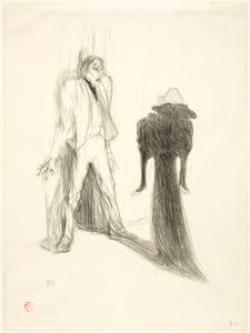 Lugné-Poé, in Bild von Henri de Toulouse-Lautrec