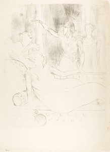 Madame Simon-Girard, Brasseur und Guy in La belle Hélène von Henri de Toulouse-Lautrec