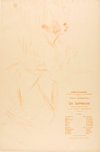 Programm für La Lépreuse von Henri de Toulouse-Lautrec