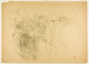 Der Arton-Prozess, Ribot gibt Beweise (zweite Platte) von Henri de Toulouse-Lautrec