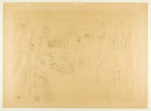 Der Lebaudy-Prozess, Mademoiselle Marsy sagt aus von Henri de Toulouse-Lautrec
