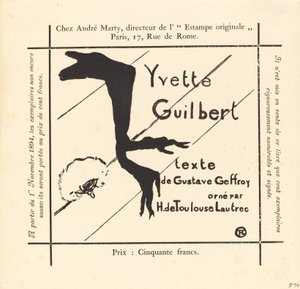 Werbung für das Album Yvette Guilbert von Henri de Toulouse Lautrec