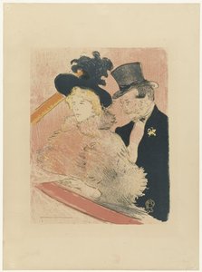 Plakat für Tintenfabrikant mit Porträt von Emilienne d