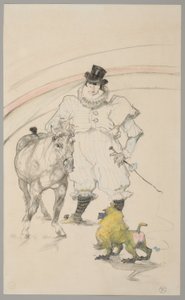 Im Zirkus: Dressiertes Pony und Pavian von Henri de Toulouse-Lautrec