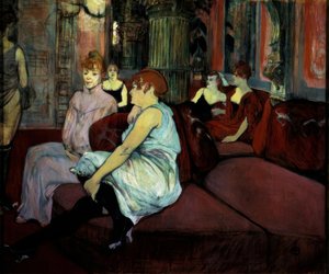 Im Salon der Rue des Moulins von Henri de Toulouse Lautrec