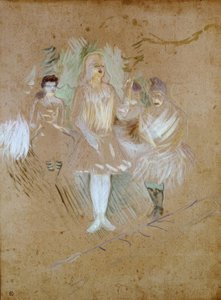 In den Folies-Bergère: Tänzerinnen