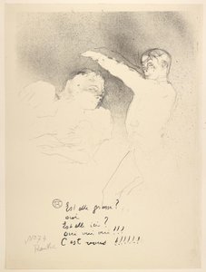 Aux Variétés, Mademoiselle Lender und Brasseur von Henri de Toulouse Lautrec