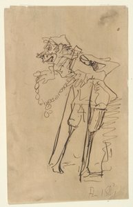 Karikatur eines Soldaten mit einer Auszeichnung von Henri de Toulouse Lautrec