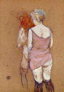 Zwei Frauen von hinten, Haus in der Rue des Moulins