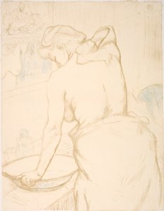 Frau, die sich wäscht, die Toilette von Henri de Toulouse Lautrec