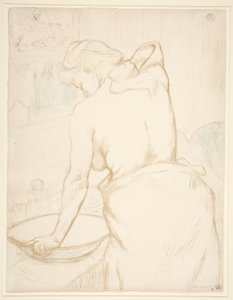 Frau bei ihrer Toilette, sich waschend, aus der Serie Elles von Henri de Toulouse Lautrec
