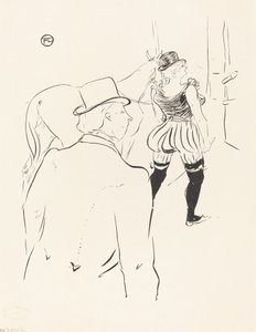 Hinter den Kulissen des Folies-Bergère: Mrs. Lona Barrison mit ihrem Manager und Ehemann