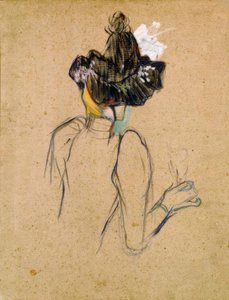 Jane Avril von hinten gesehen