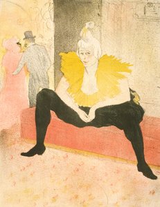 Die sitzende Clownesse, Mademoiselle Cha-U-Kao von Henri de Toulouse Lautrec