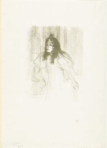 Porträt der Sängerin May Belfort mit losem Haar von Henri de Toulouse Lautrec