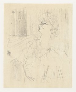 Porträt der Schauspielerin Yvette Guilbert in A Ménilmontant de Bruant