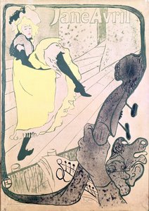 Plakat, das Jane Avril im Jardin de Paris bewirbt, 1893 von Henri de Toulouse Lautrec