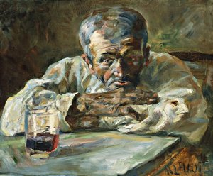Der Alkoholiker, Vater Mathias; A la Boutique, Chateau du Bosc: Le Buveur, Le Pere Mathias, 1882 von Henri de Toulouse Lautrec