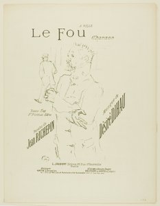 Der Verrückte, aus Mélodies de Désiré Dihau von Henri de Toulouse Lautrec