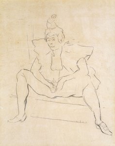 Der sitzende Clown von Henri de Toulouse Lautrec