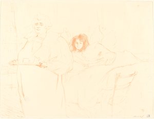Frau mit einem Tablett