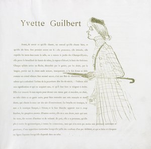 Yvette Guilbert - Französische Serie: Nr. 1 von Henri de Toulouse Lautrec