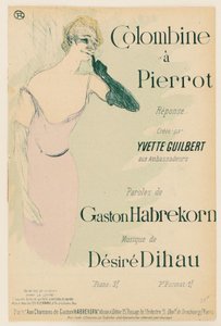 Yvette Guilbert, als Colombine zu Pierrot