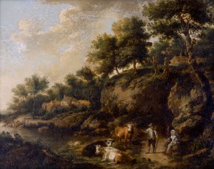 Landschaft mit Kuhhirten