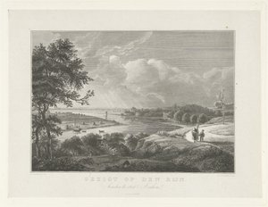 Gezicht op de Rijn beneden Arnhem von Henricus Wilhelmus Couwenberg