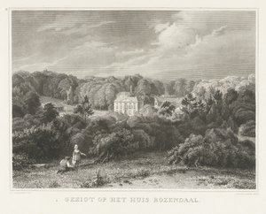 Ansicht des Landguts und Schlosses Rosendael von Henricus Wilhelmus Couwenberg