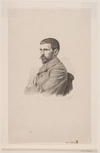 Porträt des Malers P. A. J. Dagnan-Bouveret von Henrik Arnold Hamilkar Sørensen