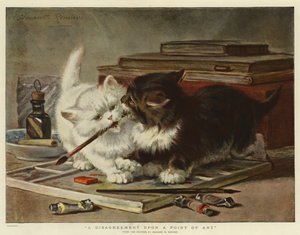Eine Meinungsverschiedenheit über einen Kunstpunkt von Henriëtte Ronner Knip