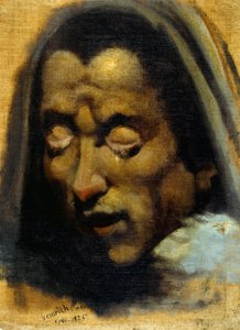 Kopf einer verdammten Seele aus Dantes "Inferno" (verso) von Johann Heinrich Füssli
