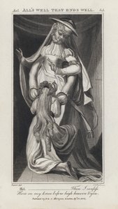 Illustration für Shakespeares Ende gut, alles gut (Gravur) von Henry  Fuseli