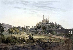 Eine Ansicht von Lucknow, Tafel VII, graviert von Daniel Havell, 1809 von Henry (after) Salt