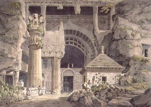 Antike Ausgrabungen in Carli, Platte XIV, graviert von Daniel Havell 1809