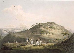 Die Stadt Dixan in Abessinien, gestochen von Daniel Havell von Henry (after) Salt