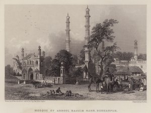 Moschee von Abdool Raheim Kahn, Burhanpur von Henry (after) Warren