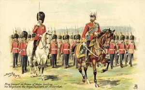 König George V. als Prinz von Wales führt sein Regiment, die Royal Fusiliers, in Aldershot von Henry A. Payne