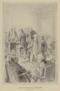 Unterzeichnung der Unabhängigkeitserklärung, 4. Juli 1776 von Henry Alexander (after) Ogden