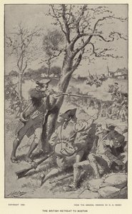 Der britische Rückzug nach Boston von Henry Alexander (after) Ogden