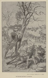 Der britische Rückzug nach Boston von Henry Alexander (after) Ogden