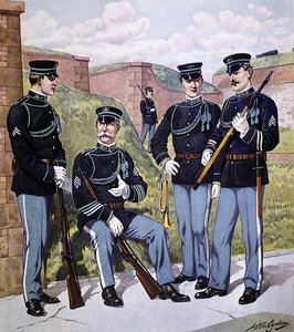 US-Infanterie in Paradeuniform 1902-07 bewaffnet mit US-Magazin-Gewehr Modell 1903 von Henry Alexander (after) Ogden