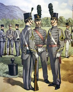 West Point Militärakademie Kadettenuniformen von 1902-07