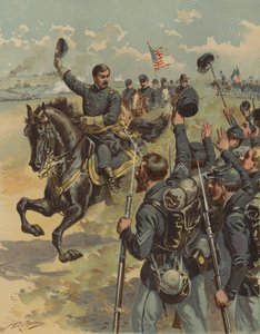General McClellan in der Schlacht von Antietam, Maryland, Amerikanischer Bürgerkrieg, 17. September 1862 von Henry Alexander Ogden