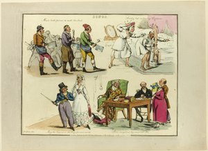 Teller aus Illustrationen zu beliebten Liedern